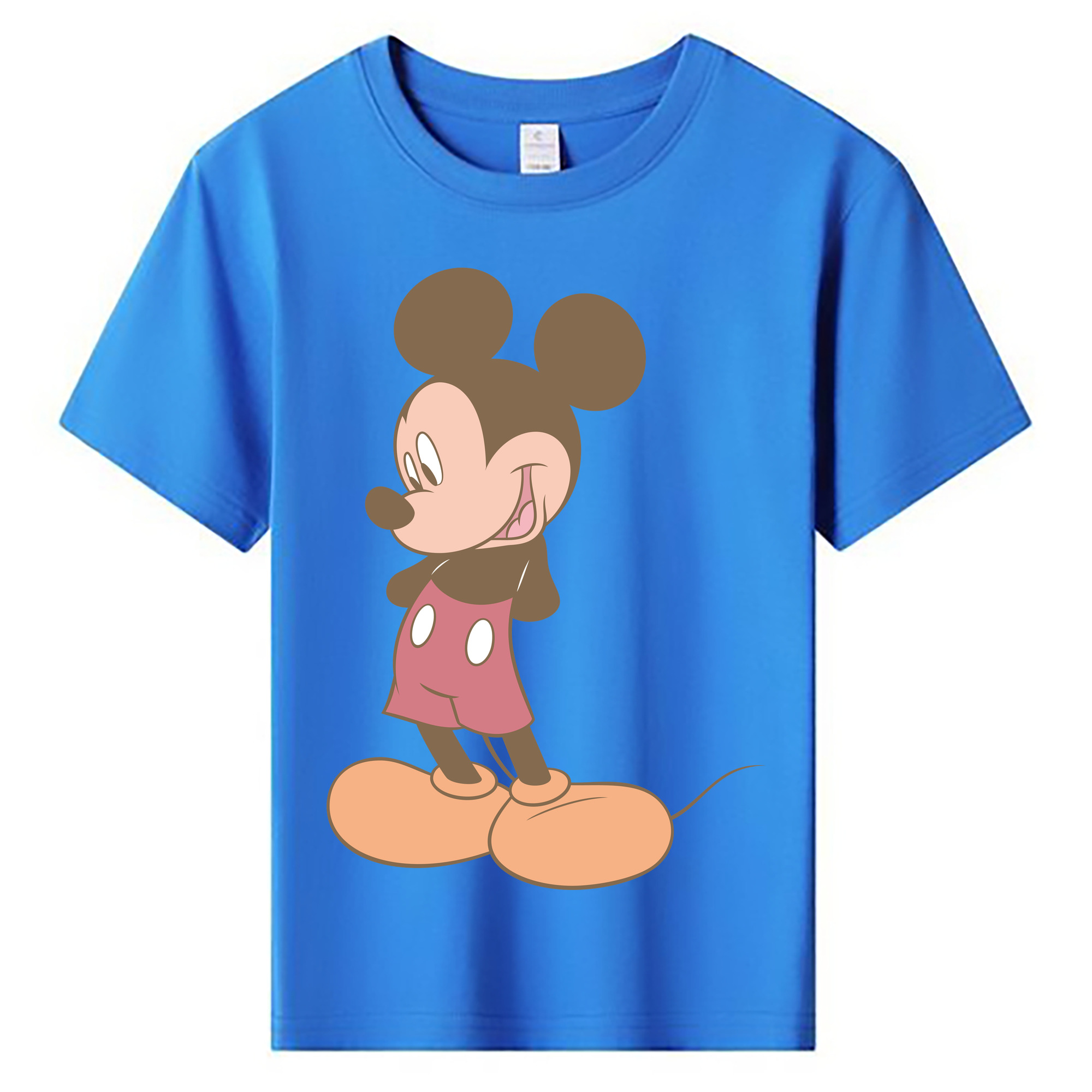 ミッキーマウス Mickey Mouse 綿100％キッズTシャツ（フロントプリント）
